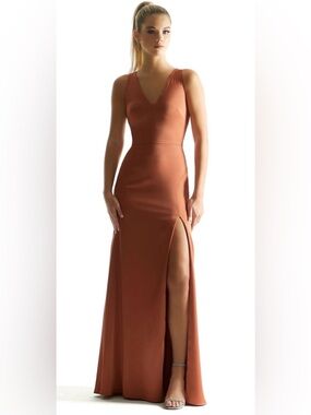Morilee Luxe Satin Bridesmaid Gown Size 16 NWT Spice Formal Wedding Guest